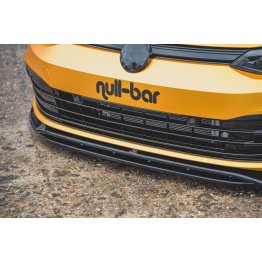 Накладка сплиттер на передний бампер Вар2 на VW Golf VIII